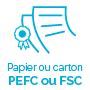 objet publicitaire en papier ou carton certifié FSC ou PEFC