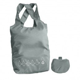 Ce sac shopping pliable, publicitaire et réutilisable est fait en bouteilles plastiques recyclées (100 % PET recyclé pongé). Il peut porter jusqu’à 20 kg.