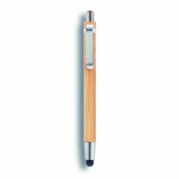 A la fois stylo bille et stylet pour écran tactile, il est fabriqué en bambou et acier. Ce stylo / stylet en bambou est le cadeau publicitaire idéal !